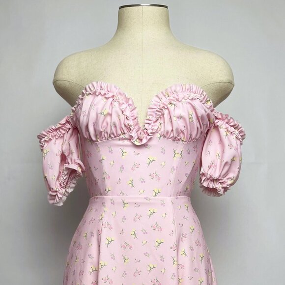 House of CB Pink Floral Midi Dress - Picture 14 of 15